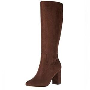 Bayonne Faux Suede Knee-High Boots in Coffee Bean